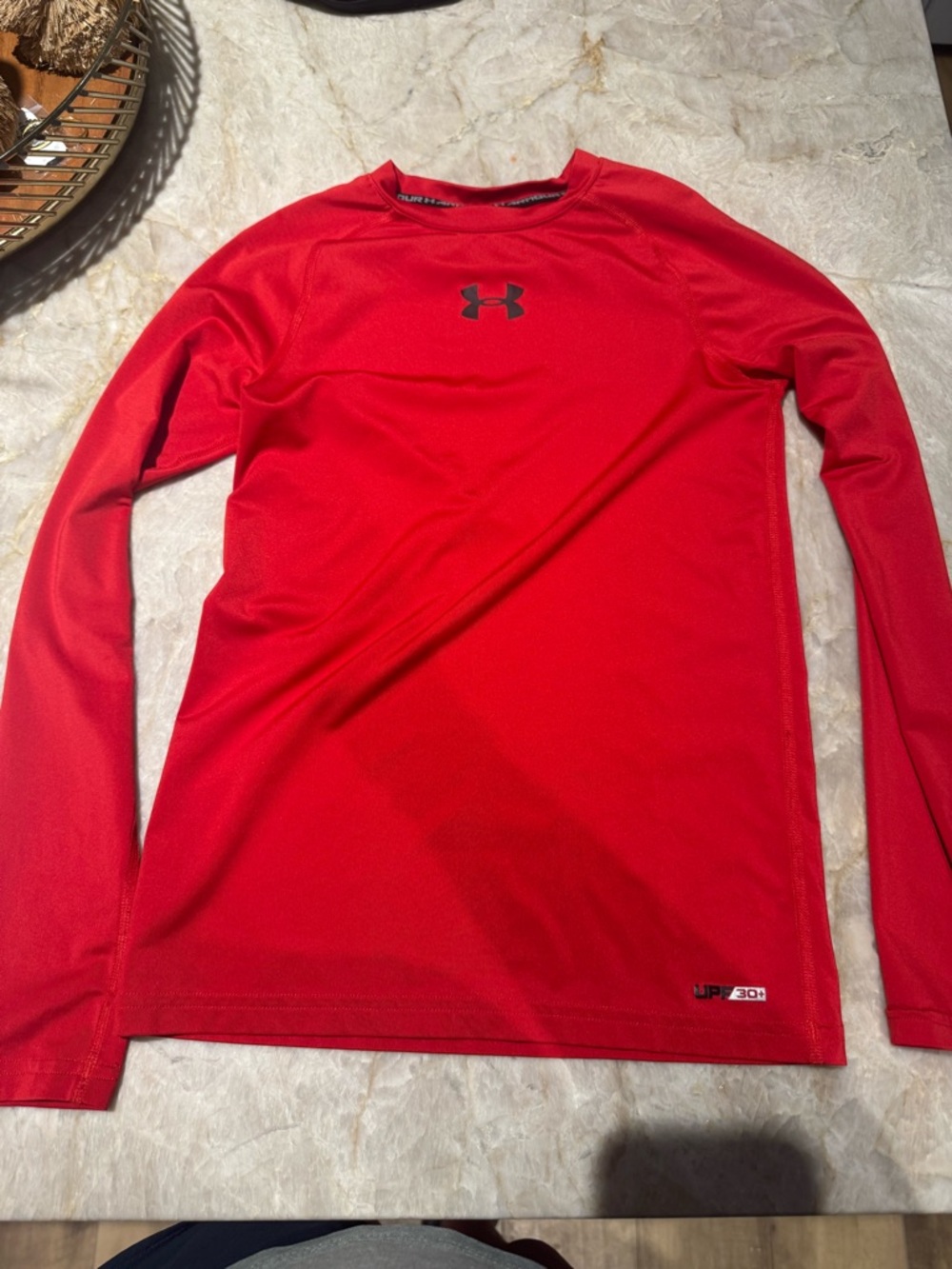 Under Armour Youth Red Long-Sleeve HeatGear Performance Tee